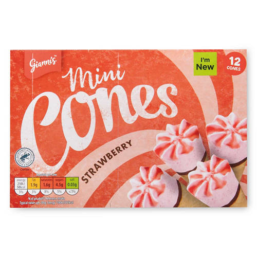 HACHI アミニューン 14g 3パック Strawberry Mini Ice Cream Cones | ALDI UK